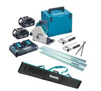 Makita Dsp600Ptj 36V Twin 18V Brushless Plunge Cut Circular Saw Full Kit