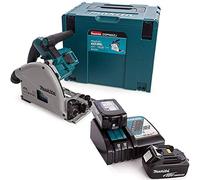 Makita DSP600ZJ LXT 18V Twin Brushless Plunge Saw with 2 x 5Ah Batteries & Charger