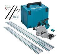 Makita Dsp601Zju 36V Twin 18V Brushless Plunge Saw Wireless + X2 199141-8 Rails
