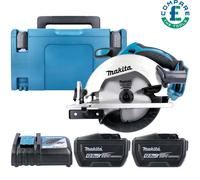 Makita DSS611 18V LXT 165mm Circular Saw + 2 x 12Ah Batteries, Charger & Case