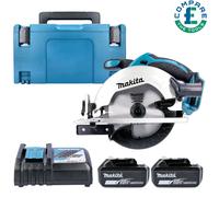 Makita DSS611 18V LXT Circular Saw 165mm With 2 x 5Ah Batteries, Charger & Case