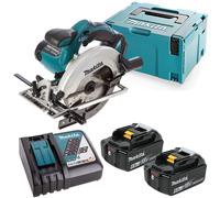 Makita DSS611 18V LXT Li-ion 165mm Circular Saw With 2 x 6.0Ah Batteries, Cha...