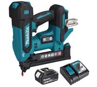 Makita DST630Z 18V Brushless 18G Narrow Crown Stapler 1 x 6.0Ah Battery Charger