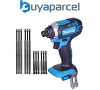 Makita DTD152Z 18v Lithium Ion Impact Driver LXT + 12 Piece Long Bit Set