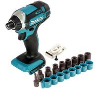 Makita DTD152Z 18v Lithium Ion Impact Driver LXT Bare + 9pc Socket Set Wrench
