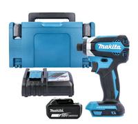 Makita Dtd153 18V Cordless Brushless 1/4" Impact Driver With 1 X 6.0Ah Battery, Charger & Case