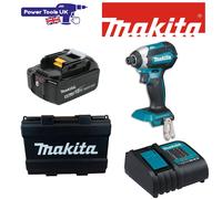 Makita DTD153ST LXT Impact Driver 1x 18v 5Ah Battery DC18SD Charger & Black Case