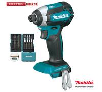 Makita DTD153Z 18V LXT Compact Brushless Impact Driver Body & E-26179 Bit Set