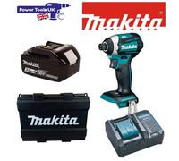 Makita DTD154SF LXT Impact Driver 1x 18v 3Ah Battery DC18WC Charger & Black Case