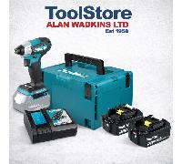 Makita DTD157RTJ 18v Cordless Impact Driver Brushless 140nm Torque 2 x