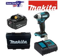 Makita DTD157ST LXT Impact Driver 1x 18v 5Ah Battery DC18SD Charger & Black Case
