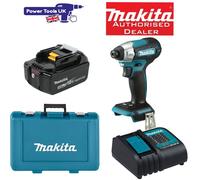 Makita DTD157ST LXT Impact Driver 1x 18v 5Ah Battery, DC18SD Charger & Case