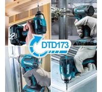 Makita DTD173Z 18V LXT Cordless Brushless 1/4" Impact Driver Body Only