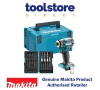 Makita Dtd173Zjx2 18V Cordless Brushless Impact Driver With Makpac Case & 38 Pieces Impact Premier Torsion Bit Set