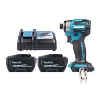 Makita Dtd173Z 18V Lxt Cordless Brushless 1/4" 180Nm Impact Driver With 2 X 12Ah Batteries & Dc18Rc Charger