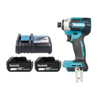 Makita DTD201 18V LXT Brushless 1/4" Impact Driver + 2 x 6Ah Batteries & Charger