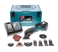 Makita DTM50RM1J3 18V Li-Ion LXT Multi-Tool Kit Complete with Accessory Set, 1 x 4.0 Ah Li-Ion Battery and Charger Supplied in A Makpac Case