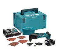 Makita DTM50RT1J1 18V Li-ion LXT Multi Tool Complete with 1 x 5.0 Ah Battery, Charger and Accessories Supplied in a Makpac Case