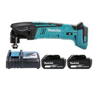 Makita Dtm50Z 18V Lxt Cordless Multi Tool With 2 X 3Ah Batteries & Charger