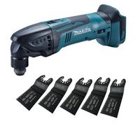 Makita Dtm50Z 18V Lxt Li-Ion Cordless Multi Tool Bare Unit + 5 Bim Plunge Blades