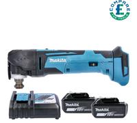 Makita DTM51 18v MultiTool Keyless Blade Change + 2 x 6Ah Batteries & Charger