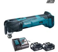 Makita DTM51Z 18V MultiTool Keyless Blade Change with 2 x 5.0Ah Battery, Charger