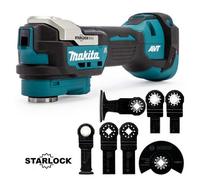 Makita Dtm52Z 18V Lxt Brushless Multi Tool Starlock Keyless + 6 Piece Blade Set