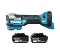 Makita Dtm52Z 18V Lxt Cordless Brushless Starlock Max Multi-Tool With 2 X 6Ah Batteries
