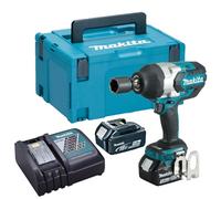 Makita DTW1001 18v LXT Cordless Brushless 3/4" Drive Impact Wrench 2 x 5ah Li-ion Charger Case