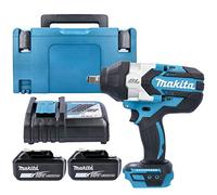 Makita DTW1002 18V Brushless Impact Wrench with 2 x 5Ah Batteries, Charger, Case & Inlay