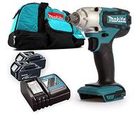 Makita DTW190Z 18V 1/2" Impact Wrench + 2 x 5Ah Batteries, Charger & LXT400 Bag
