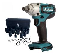 Makita Dtw190Z 18V Cordless Lxt 1/2" Impact Wrench Scaffolders + 9Pc Socket Set