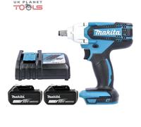 Makita DTW190Z Impact Wrench + 2 x 5Ah Batteries & Charger