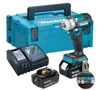 Makita DTW300 18v LXT Cordless Brushless 1/2" Drive Impact Wrench 2 x 5ah Li-ion Charger Case