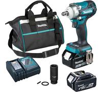 Makita DTW300TX2 18v 1/2 Scaffolding Impact Wrench 2 x 5.0ah Batteries + Bag