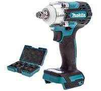 Makita DTW300Z 18V LXT Brushless Impact Wrench Body With 9 Piece Socket Set