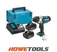 Makita DTW450RTJ 18V Li-ion LXT Impact Wrench Complete with 2 x 5.0 Ah Batteries and Charger Supplied in a Makpac Case