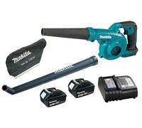 Makita Dub185 Lxt 18V Li-Ion Leaf Blower Vacuum + 2 X 3.0Ah Batteries + Bag