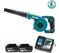 Makita DUB185Z 18V LXT Cordless Blower / Vacuum WIth 2 x 6Ah Batteries & Charger