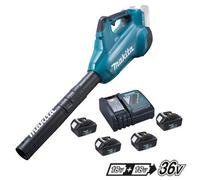 Makita Dub362 Twin Lxt 18V/36V Li-Ion Brushless Leaf Blower, 4 X 3.0Ah + Charger