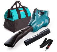 Makita Dub362Z Twin Lxt 18V / 36V Lithium Brushless Leaf Blower Flat Nozzle +Bag