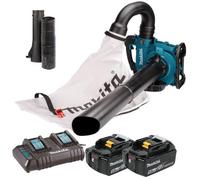 Makita Dub363 Twin Lxt 18V / 36V Brushless Leaf Blower Mulcher Vac + 2X 5.0Ah