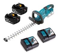 Makita Duh551Pt2 Twin Lxt 18V / 36V Li Ion Hedge Trimmer 2 X 5.0Ah 2 X Chargers