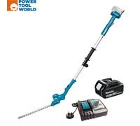 Makita DUN461W 18v LXT Cordless Telescopic Pole Hedge Trimmer 460mm 1 x 5ah Li-ion Charger