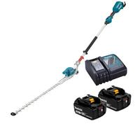Makita Dun500W Lxt 18V Brushless Pole Hedge Cutter Trimmer 2 X 5Ah Batteries