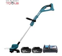 Makita DUR193 18V LXT Grass Line Trimmer With 2 x 5.0Ah Batteries & Charger