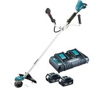 Makita DUR368A Twin 18v LXT Cordless Brushless Brush Cutter 350mm 2 x 5ah Li-ion Charger