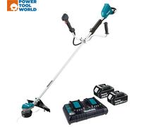 Makita DUR368A Twin 18v LXT Cordless Brushless Brush Cutter 350mm 2 x 5ah Li-ion Charger