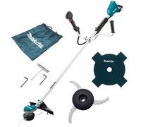 Makita Dur368Az Twin Lxt 18V 36V Li-Ion Brushless Brush Cutter Bare + 2 Blades