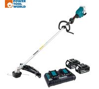 Makita DUR369LPT2 Twin 18v LXT Cordless Brushless Line Trimmer Inc 2x 5.0Ah B...